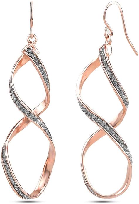 silver drop earrings amazon